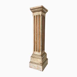 Columna de pedestal de madera, década de 1890