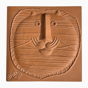 Lion Wandtafel aus Keramik von Howard Smith für Arteos, 1988