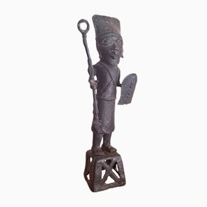 Nigerianischer Künstler, Benin Yoruba Warrior, 1970er, Bronze