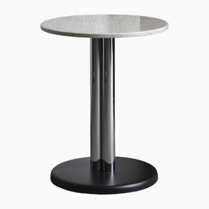 Vintage German Side Table in Chrome and Marble, 1980s