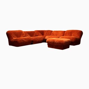 Airborne Sectional Sofa with Ottoman, 1970, Set of 6