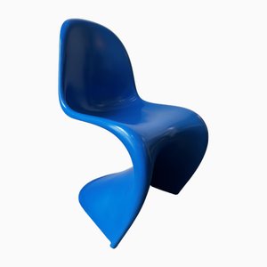 Blue Plastic Chair by Verner Panton for Vitra, 1990s