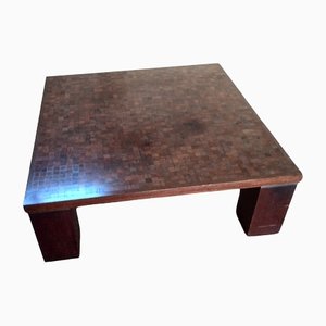 Large Brazilian Parquetry Coffee Table, 1960s