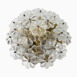 Large Mid-Century Floral Ceiling Light in Murano Glass by Ernst Palme, Germany, 1970s