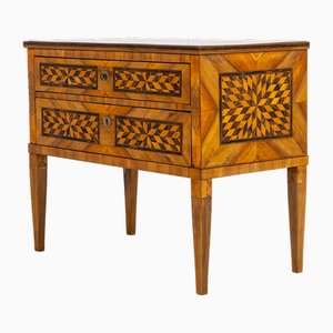 18th Century Louis XVI French Walnut Parquetry Commode