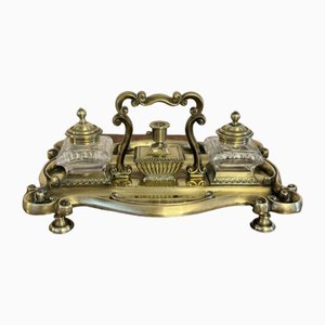 Antique Victorian Brass Desk Set, 1880
