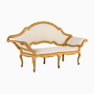 Small 18th Century Italian Giltwood Sofa