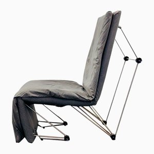 Postmodern Geometric Design Lounge Chair, 1980s