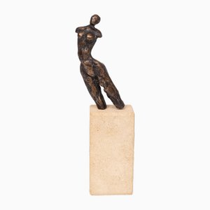 Bronzener Torso auf Sockel von Harry Storms, 1990er