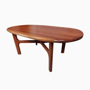 Mid-Century Solid Teak Coffee Table from Dyrlund, 1970s