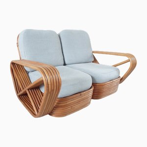 Modulares 2-Sitzer Sofa aus Bambus, Paul Frankl zugeschrieben, USA, 1940er, 2er Set