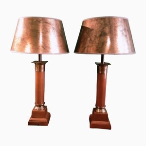Empire Style Table Lamps, 1980, Set of 2