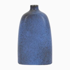 Mid-Century Blue Ceramic Vase attributed to Karin Björquist for Gustavsbjerg, 1960s