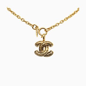 CC Quilted Pendant Costume Necklace from Chanel