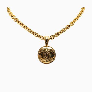 CC Round Pendant Costume Necklace from Chanel
