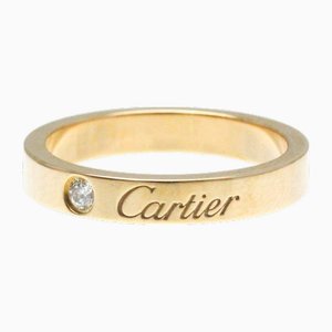Engraved Pink Gold Diamond Band Ring from Cartier