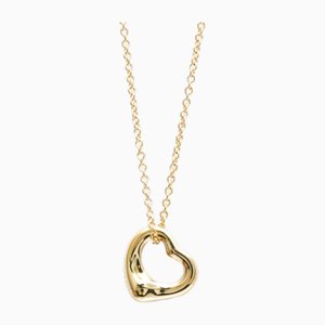 Pink Gold Open Heart Pendant Necklace from Tiffany