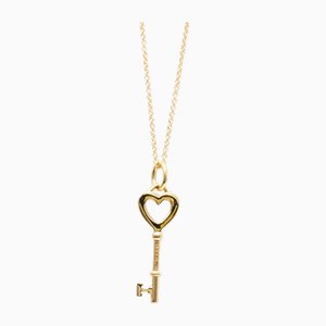 Collar con forma de llave en forma de corazón de oro rosa de Tiffany