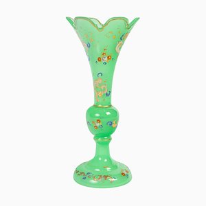19th Century Napoleon III Green Opaline Vase