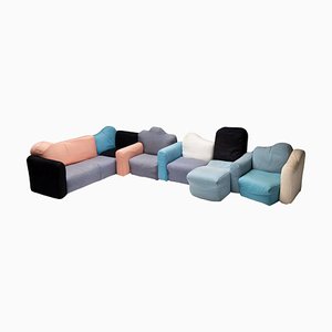 Sofá modular Cannaregio atribuido a Gaetano Pesce para Cassina, Italia, 1987. Juego de 6