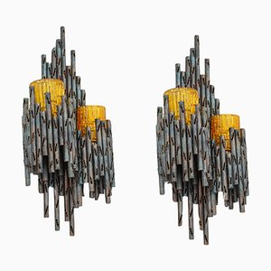 Mid-Century Murano Wall Sconces attributed to Tom Ahlstrom and Hans Ehrlich, 1960s