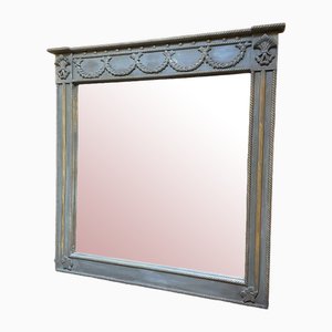 Large Regency Style Carved Overmantle Mirror