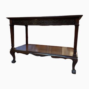 Antique Chippendale Mahogany Side Table, 1890s