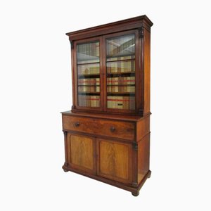 Librería secretaria victoriana de caoba, década de 1840