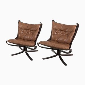 Vintage Falcon Armchairs by Sigurd Ressell, Set of 2
