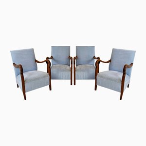Pastel Blue Chairs, Set of 4