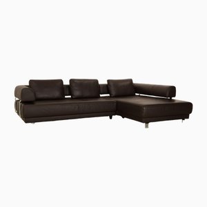 Corner Sofa in Dark Brown from Ewald Schillig