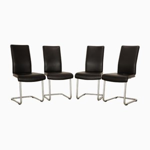Leather Chairs in Black from Bacher Mike, Set of 4