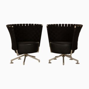 Circo Leather Chairs in Black fom Cor, Set of 2