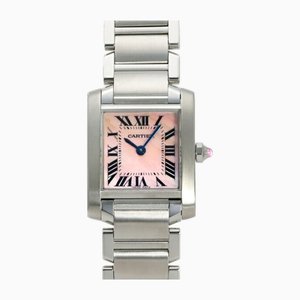 Reloj para mujer con esfera rosa de Cartier