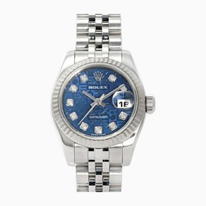 Armbanduhr mit blauem Zifferblatt von Rolex