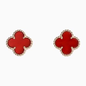 Sweet Alhambra 18K Rose Gold Earrings from Van Cleef & Arpels, Set of 2