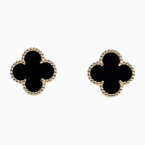 Alhambra 18k Yellow Gold Earrings from Van Cleef & Arpels, Set of 2