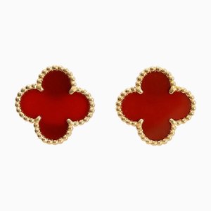 Alhambra 18K Yellow Gold Earrings from Van Cleef & Arpels, Set of 2