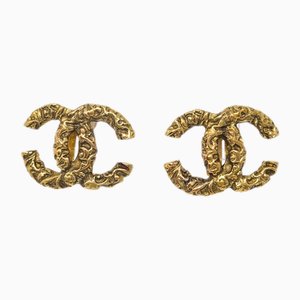 Aretes CC de oro de Chanel. Juego de 2