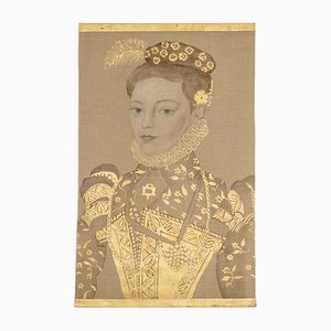 French Artist, Court Lady, Painting on Canvas, 2000s, Framed