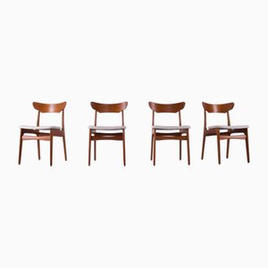 Dänische Stühle mit Schlaufen, 1960er, 4er Set