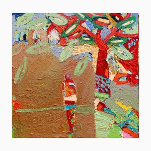 Paul Wadsworth, In piedi vicino all'albero del fiume Rosso, Dipinto a olio, 2024