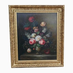 Dutch Artist, Floral Still Life, Oil Painting, Framed