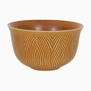 Yellow and Brown Bowl by Axel Salto