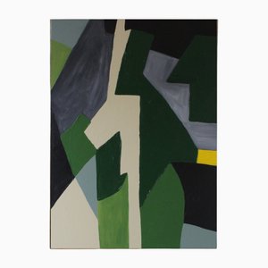 Bodasca, Composition en Vert d'après De Stael, Peinture Acrylique