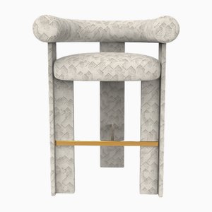 Moderner Collector Bar Chair aus Graphite Ivory Stoff von Alter Ego