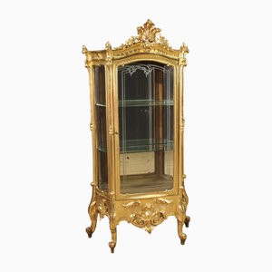 19th Century Rocaille Gilded Showcase, 1870s