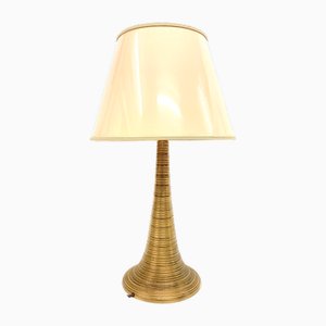 Brass Table Lamp with Trumpet Base, 1970s