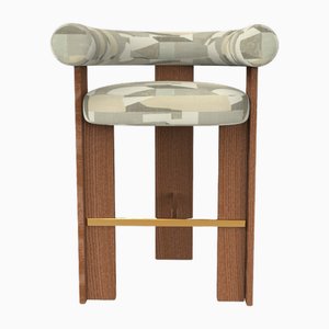 Moderner Collector Bar Chair aus Alabaster Stoff & Räuchereiche von Alter Ego