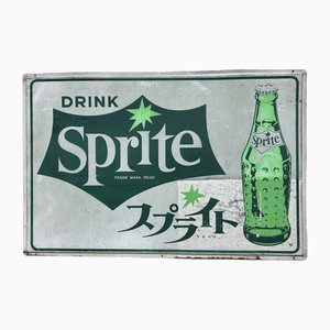 Metall Werbetafel für Sprite, Japan, 1970er